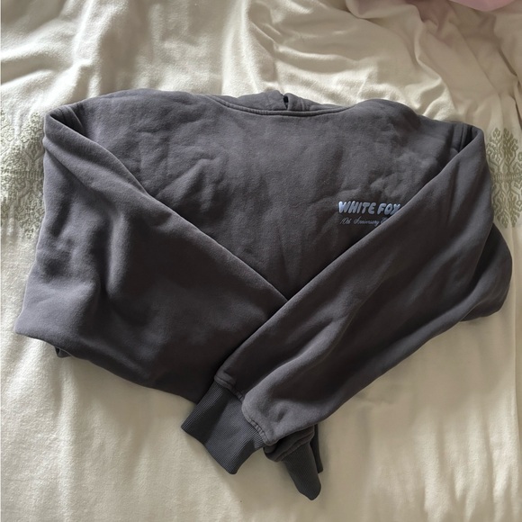White Fox Boutique Tops - White Fox Charcoal Crewneck Sweatshirt